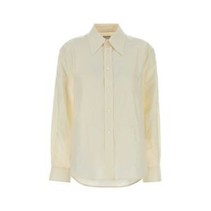 Bottega Veneta Women Cream Silk Shirt